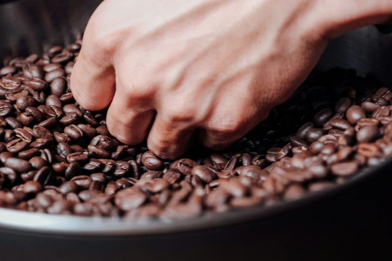 Coffee roasting background